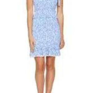 Lost + Wander Villa by the Sea Smocked Floral Minidress in Blue